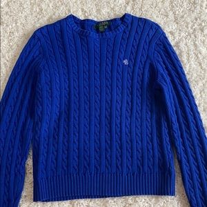 Ralph Lauren Cable-Knit Royal Blue Sweater